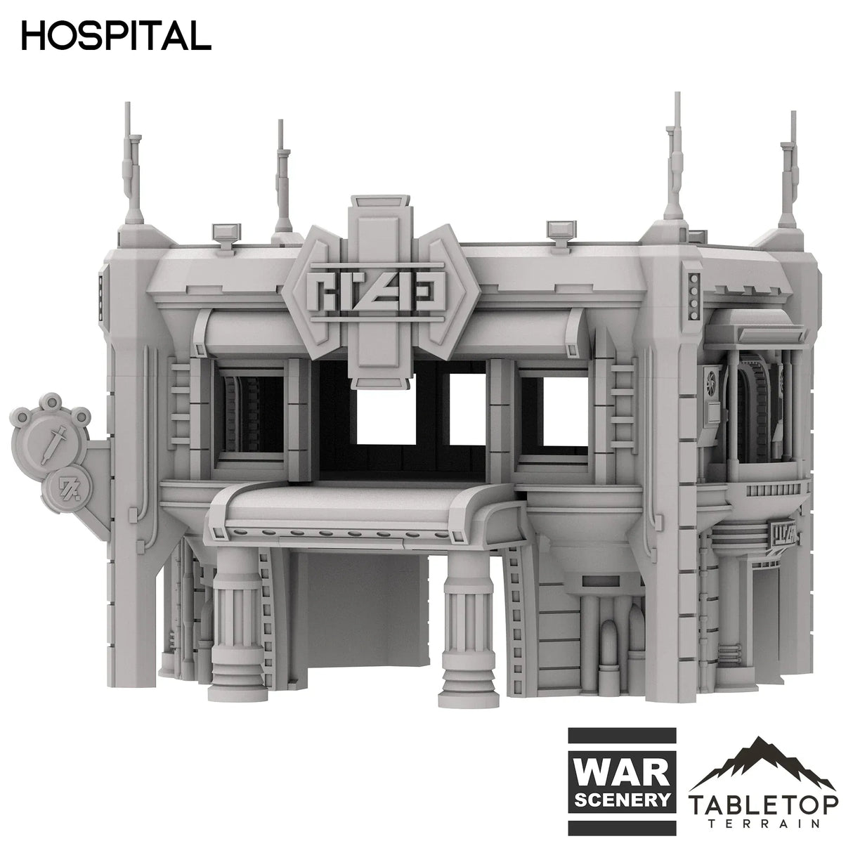 Tabletop Terrain Building Hospital - Futuristic City