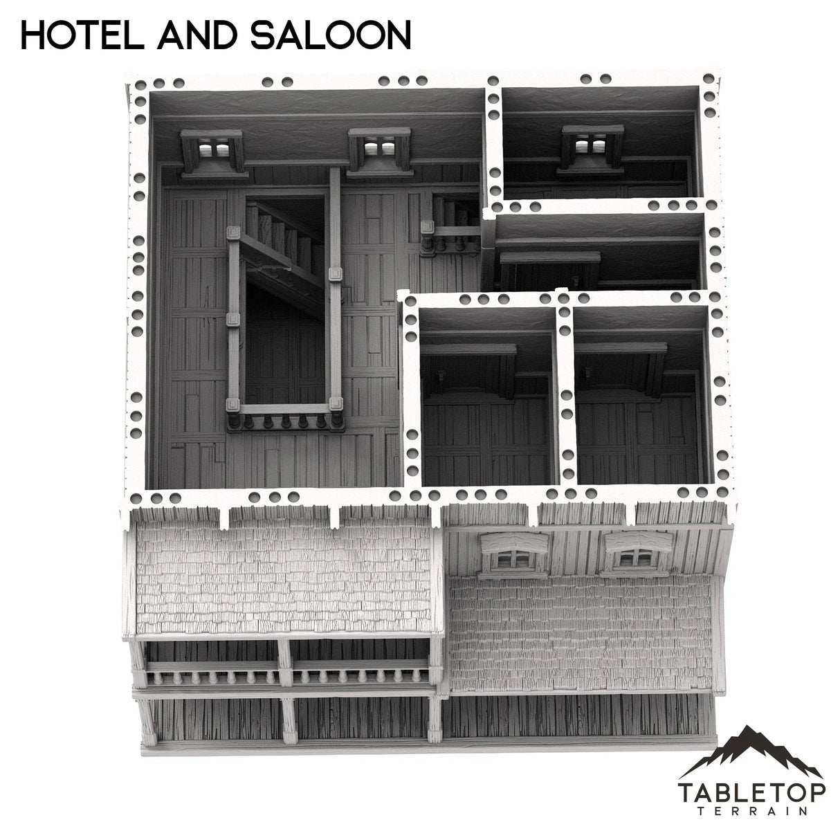 Tabletop Terrain Building Hotel and Saloon - Old Wild Western Rush