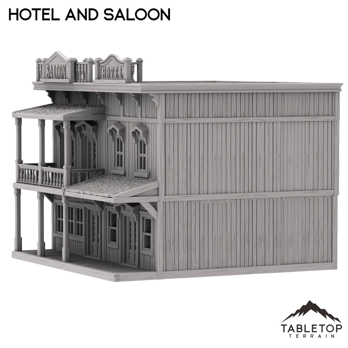 Tabletop Terrain Building Hotel and Saloon - Old Wild Western Rush