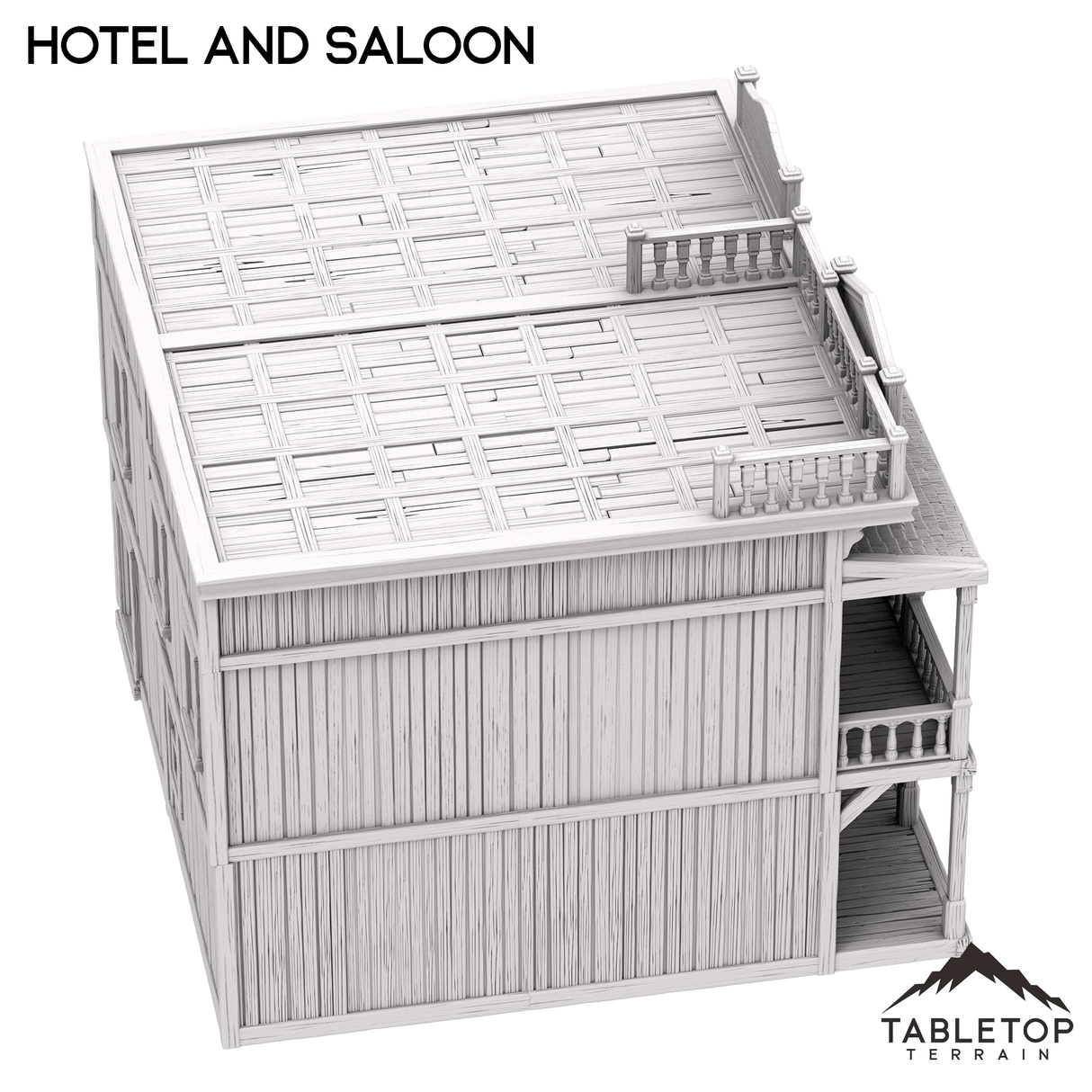 Tabletop Terrain Building Hotel and Saloon - Old Wild Western Rush