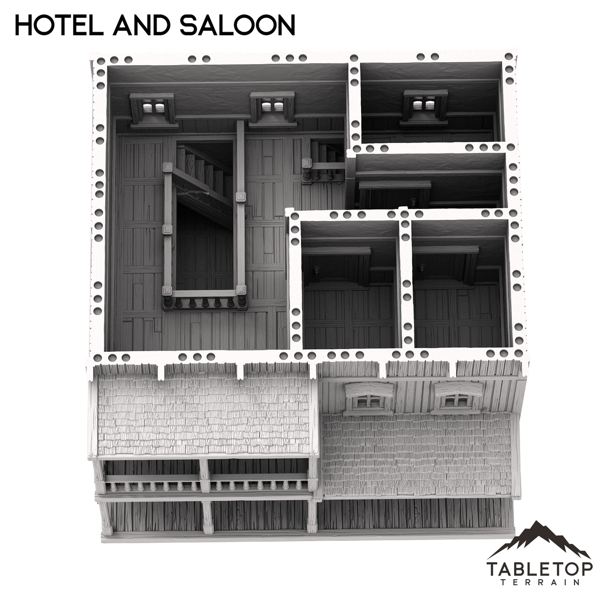 Tabletop Terrain Building Hotel and Saloon - Old Wild Western Rush
