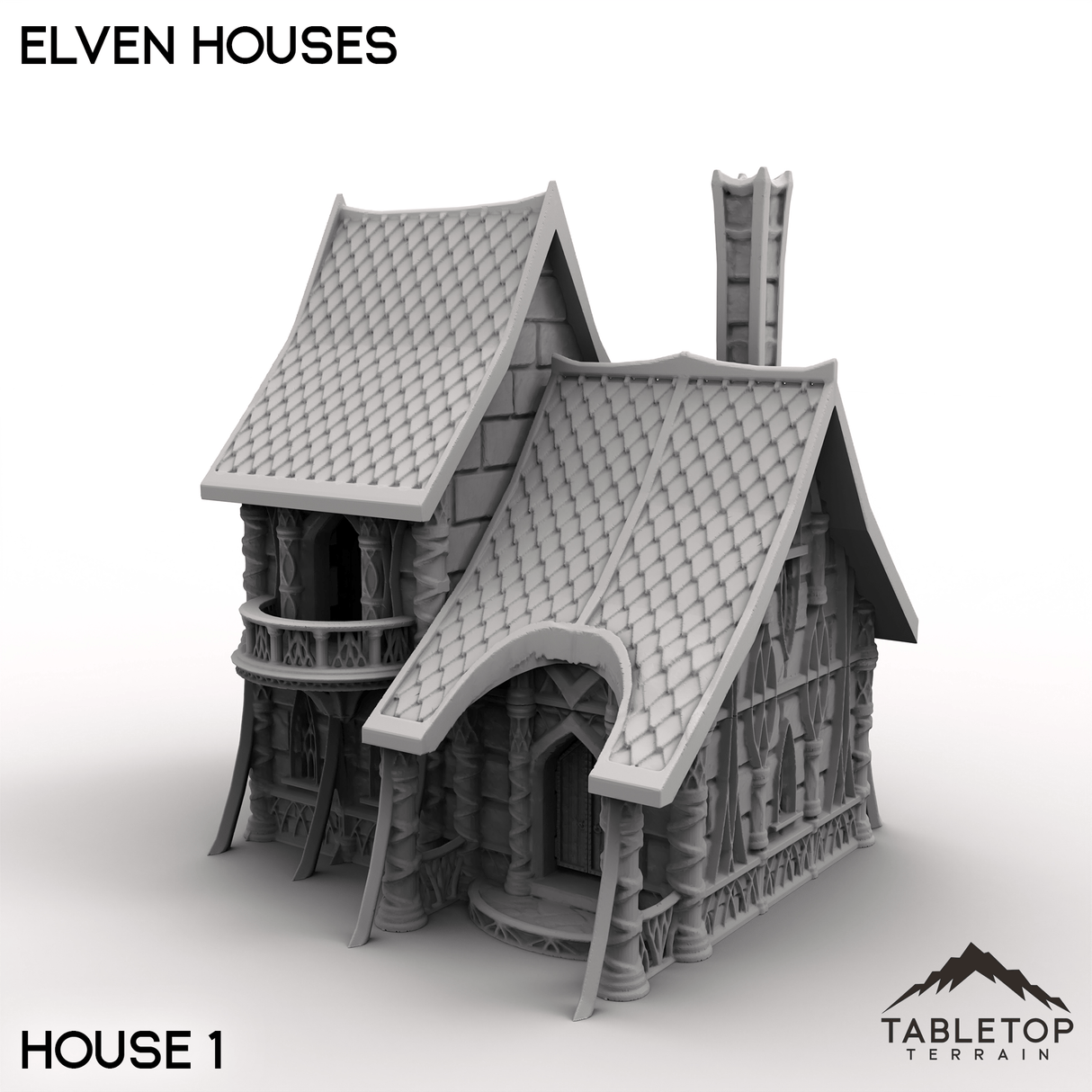 Tabletop Terrain Building House 1 / 32mm Elven Houses