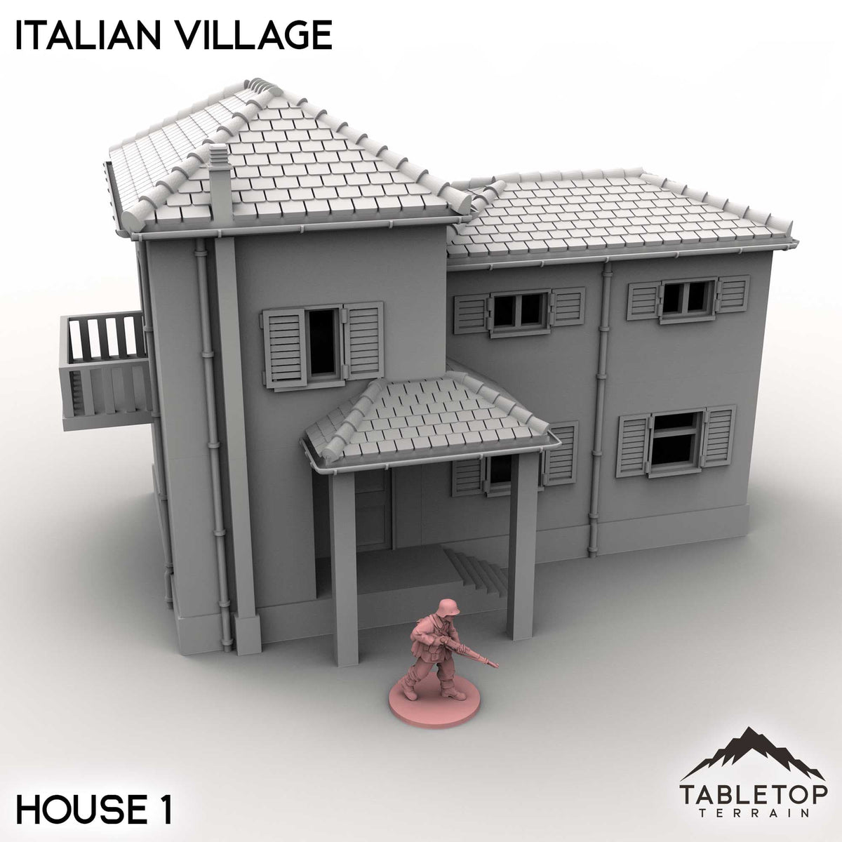 Tabletop Terrain Building House 1 / 32mm Italian Village