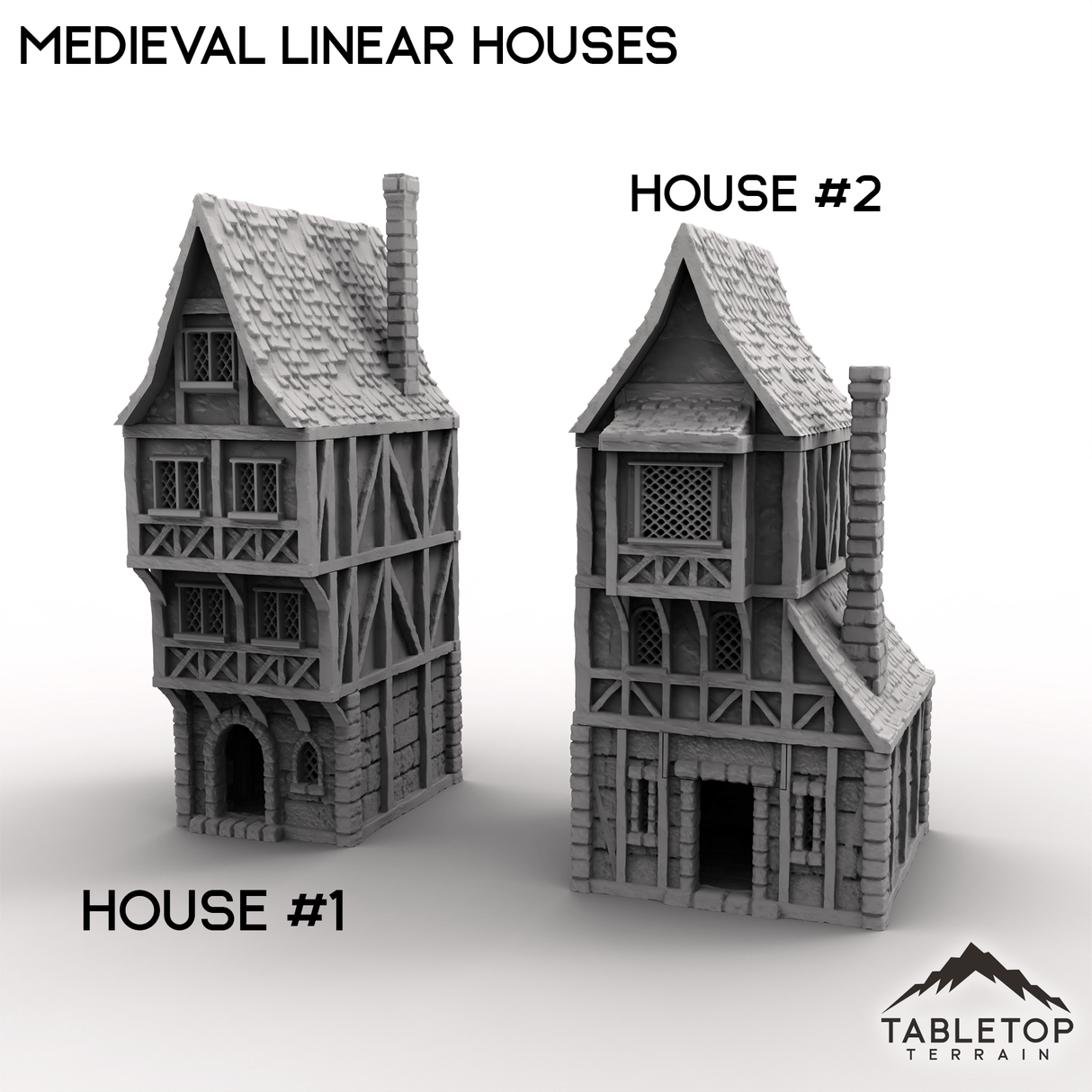 Tabletop Terrain Building House 1 / 32mm Medieval Linear Houses