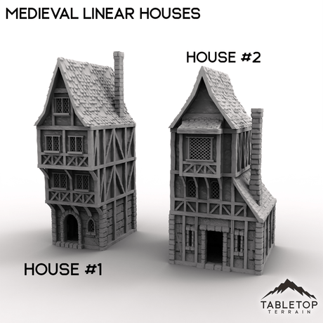 Tabletop Terrain Building House 1 / 32mm Medieval Linear Houses