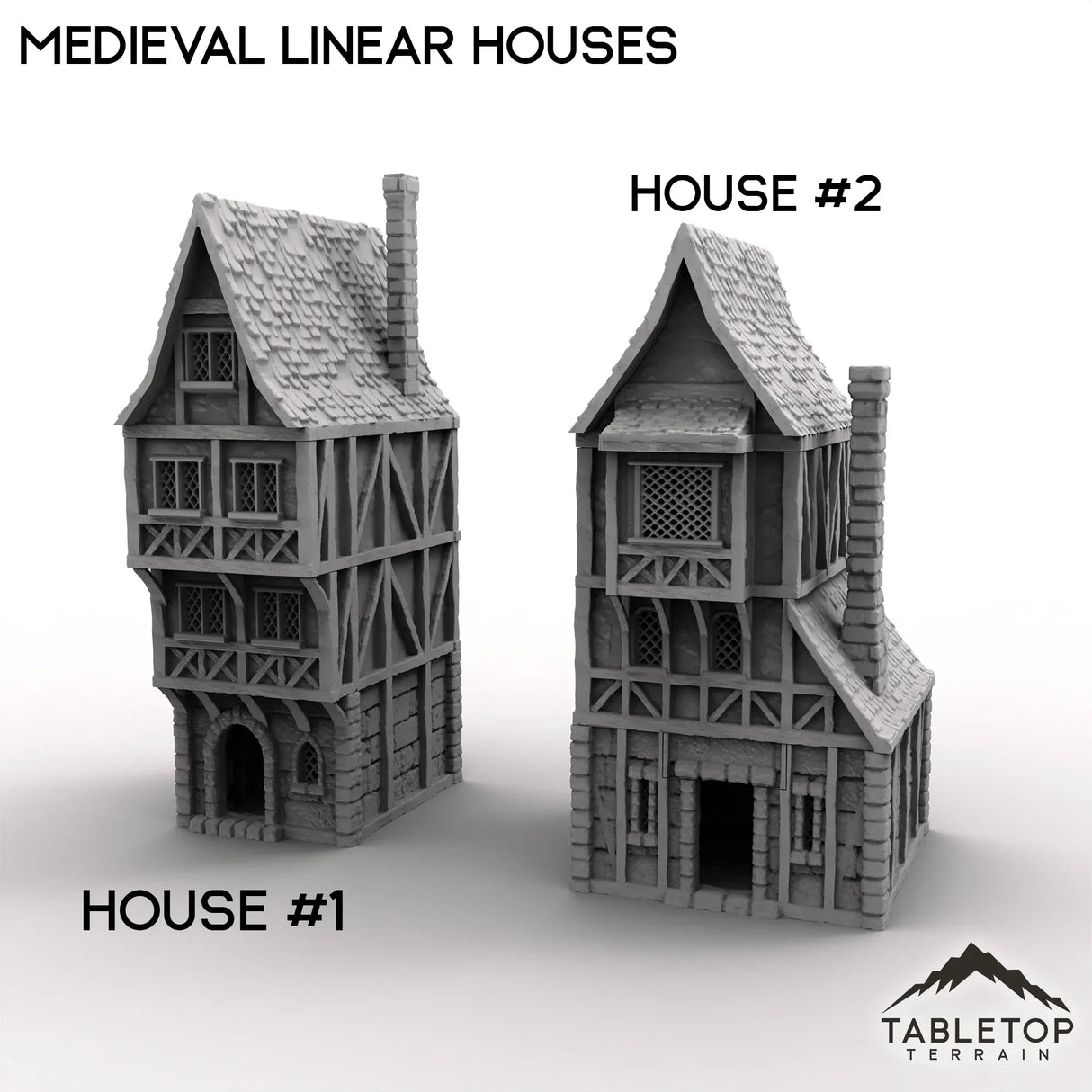 Tabletop Terrain Building House 1 / 32mm Medieval Linear Houses