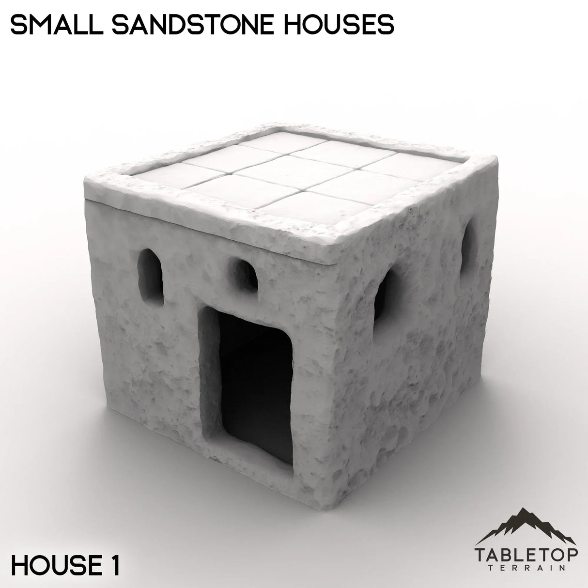 Tabletop Terrain Building House 1 / 32mm Small Sandstone Houses