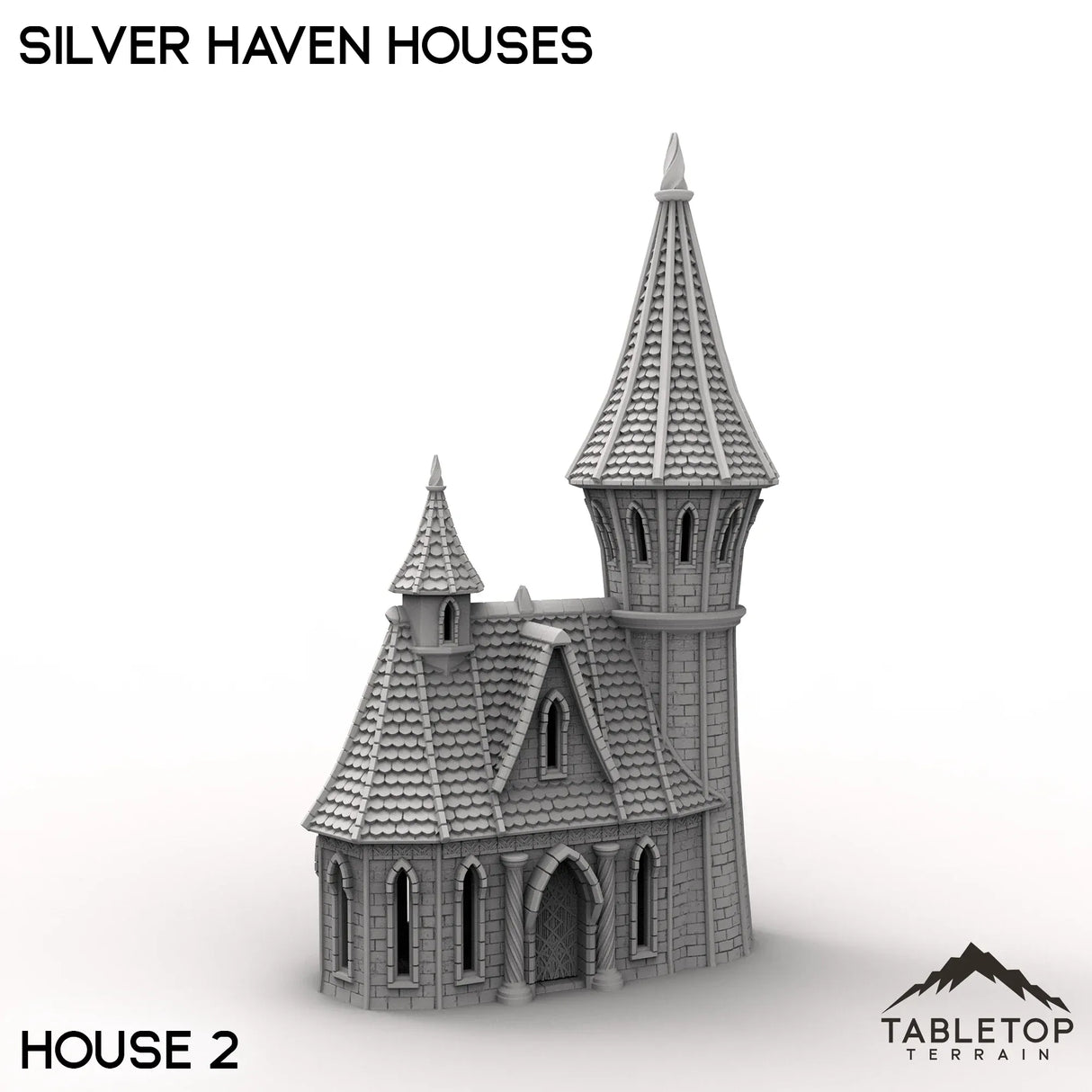 Tabletop Terrain Building House 2 / 32mm Silver Haven Houses