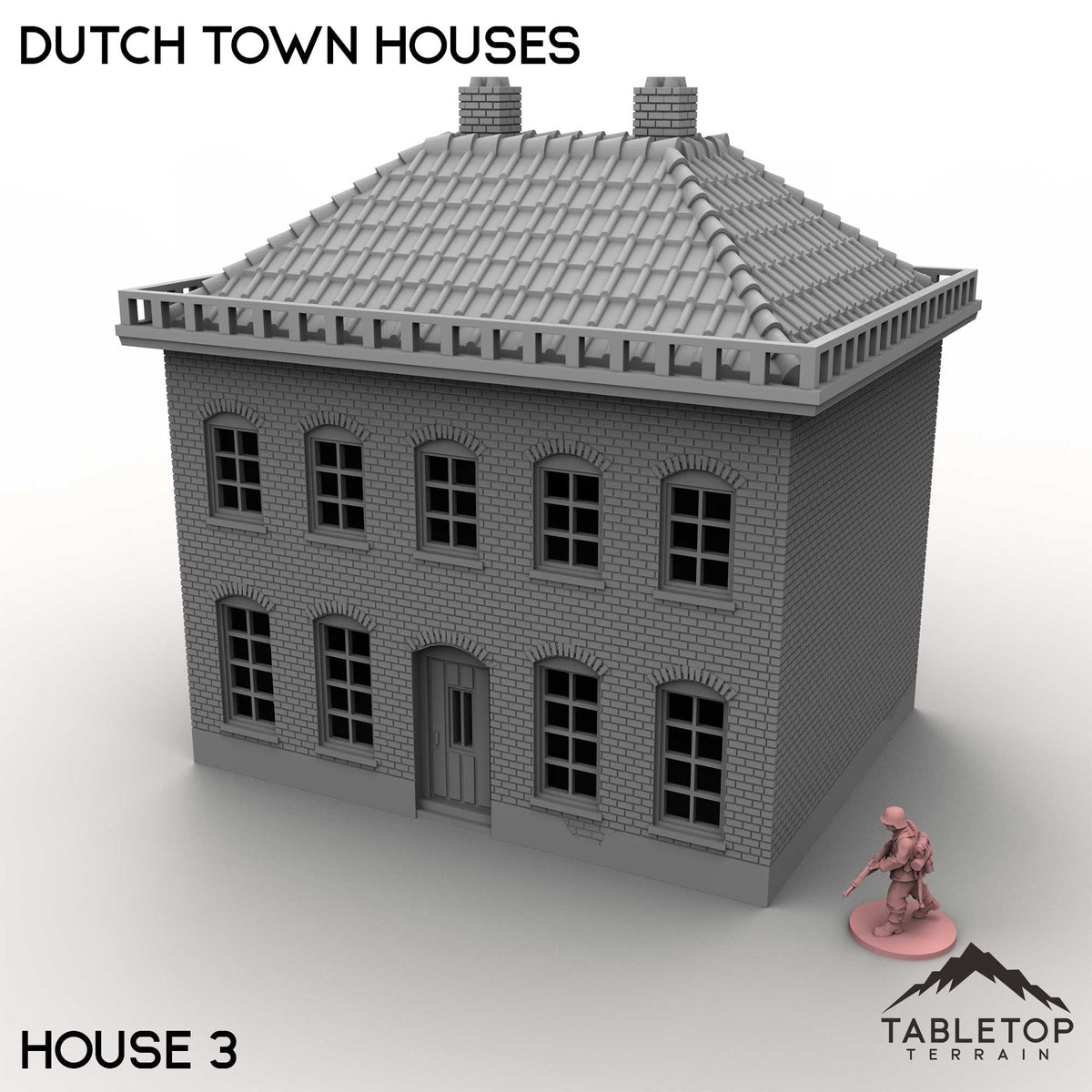 Tabletop Terrain Building House 3 / 32mm Dutch Town Houses