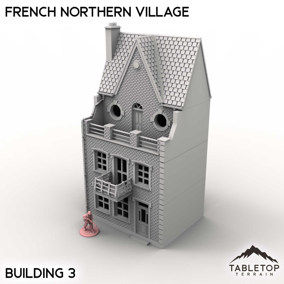 Tabletop Terrain Building House 3 / 32mm French Northern Village