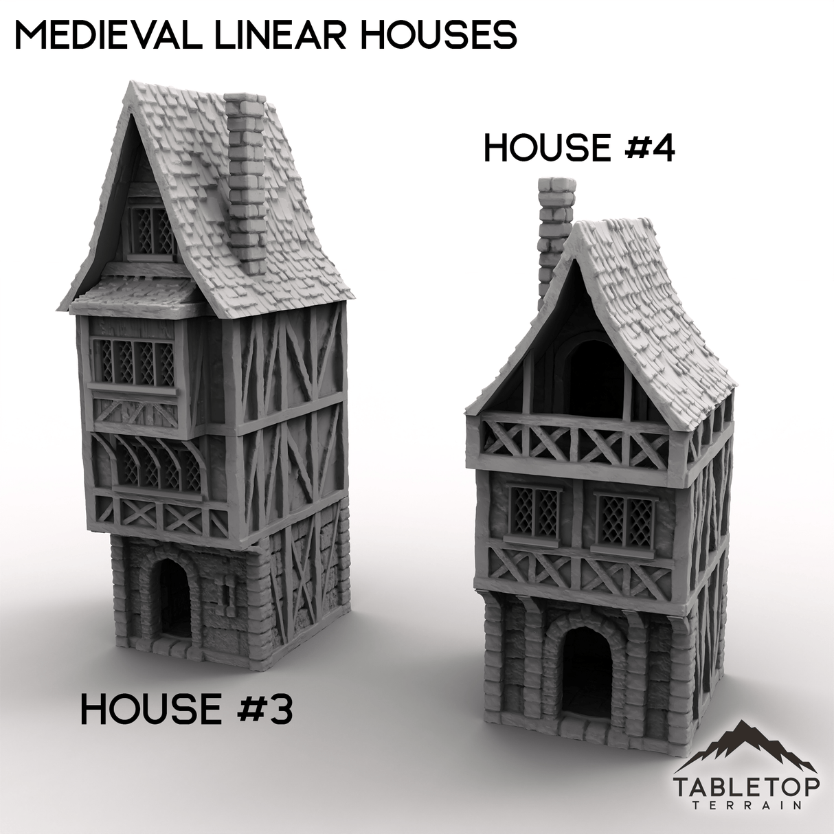 Tabletop Terrain Building House 3 / 32mm Medieval Linear Houses