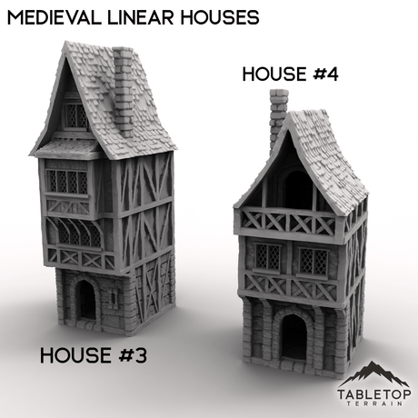 Tabletop Terrain Building House 3 / 32mm Medieval Linear Houses
