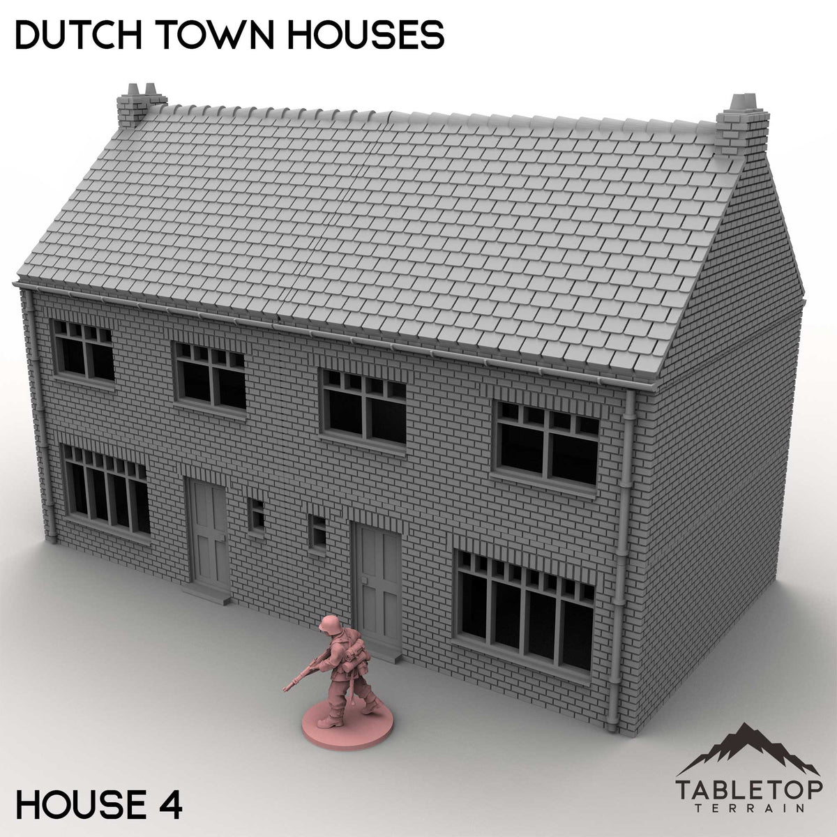 Tabletop Terrain Building House 4 / 32mm Dutch Town Houses