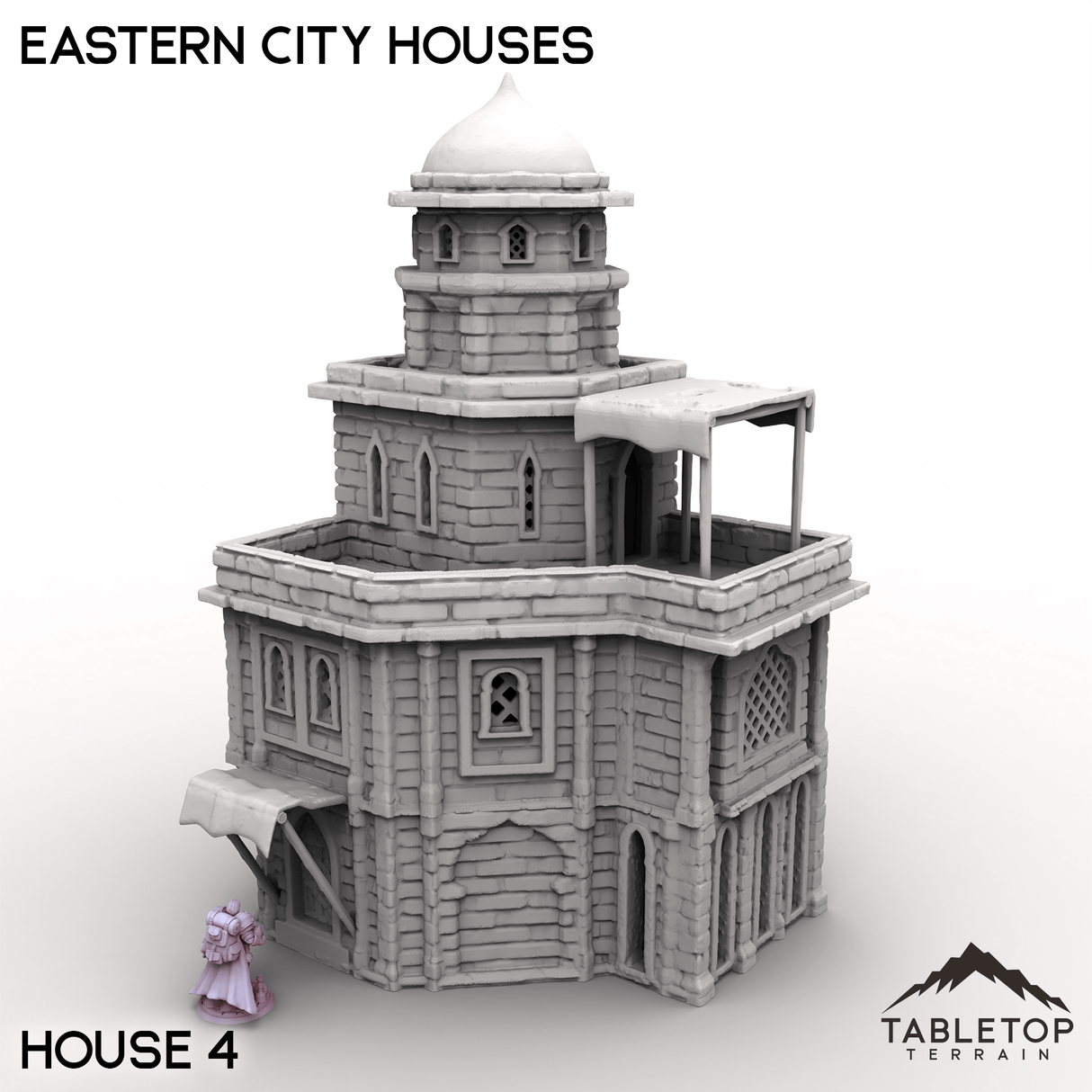Tabletop Terrain Building House 4 / 32mm Eastern City Houses