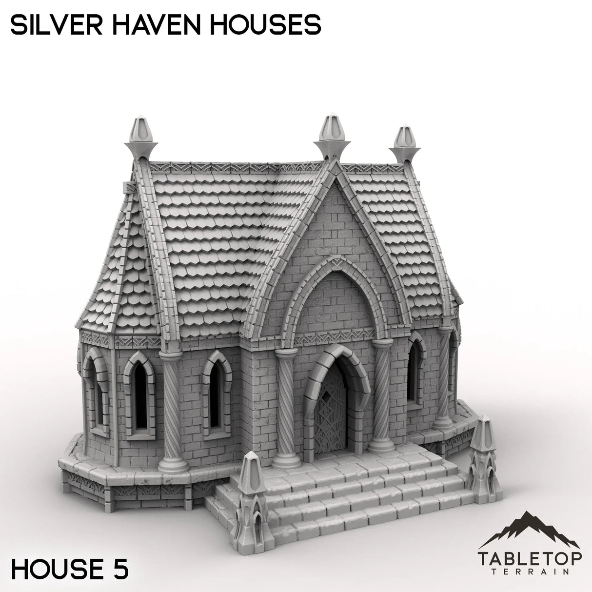 Tabletop Terrain Building House 5 / 32mm Silver Haven Houses