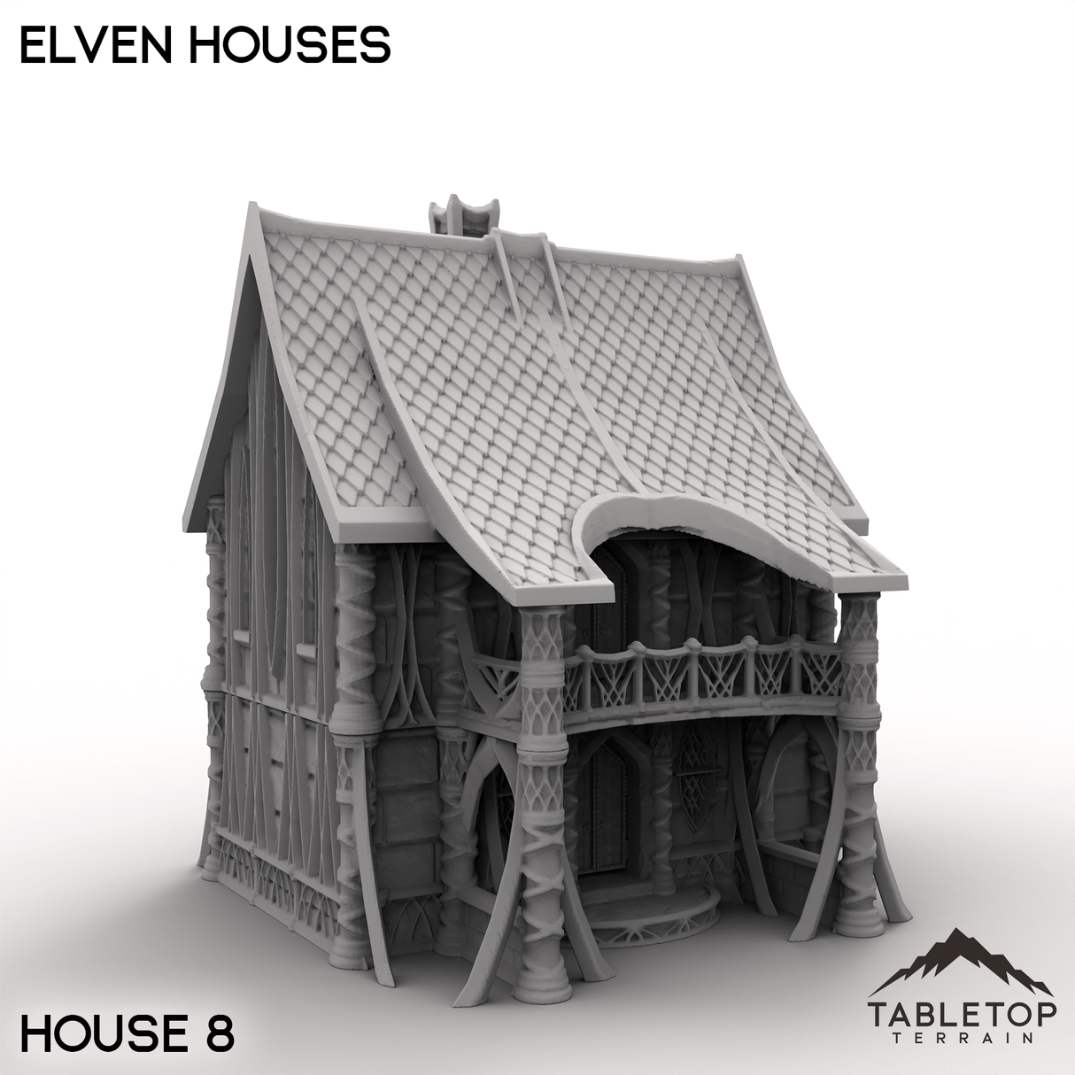 Tabletop Terrain Building House 8 / 32mm Elven Houses