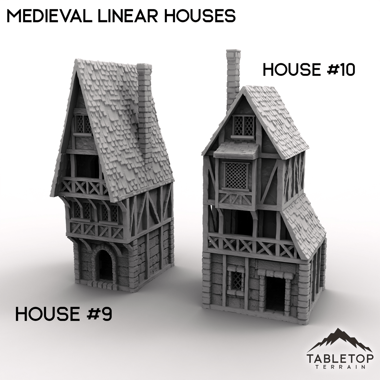 Tabletop Terrain Building House 9 / 32mm Medieval Linear Houses