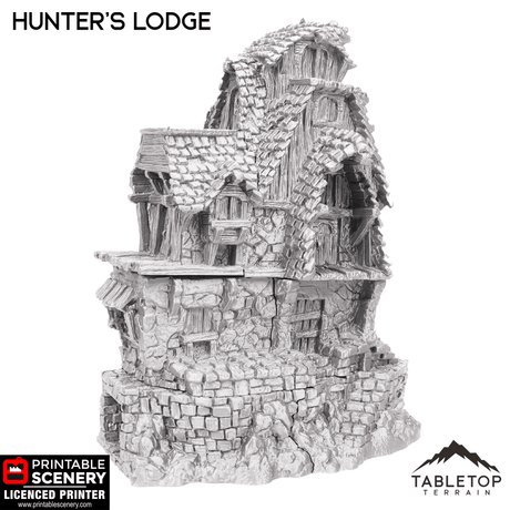 Tabletop Terrain Building Hunter's Lodge - Hagglethorn Hollow - Fantasy Building