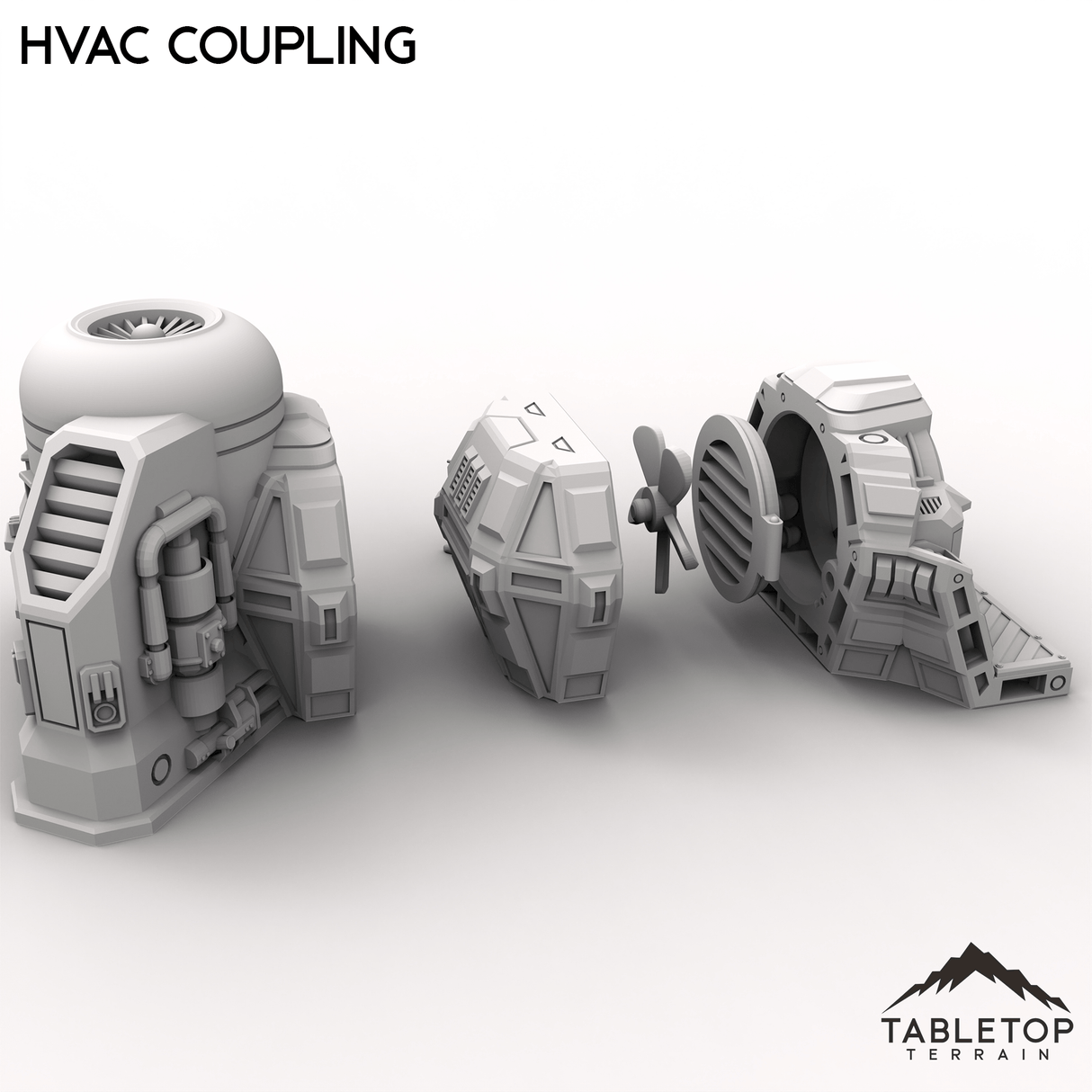Tabletop Terrain Building HVAC Coupling
