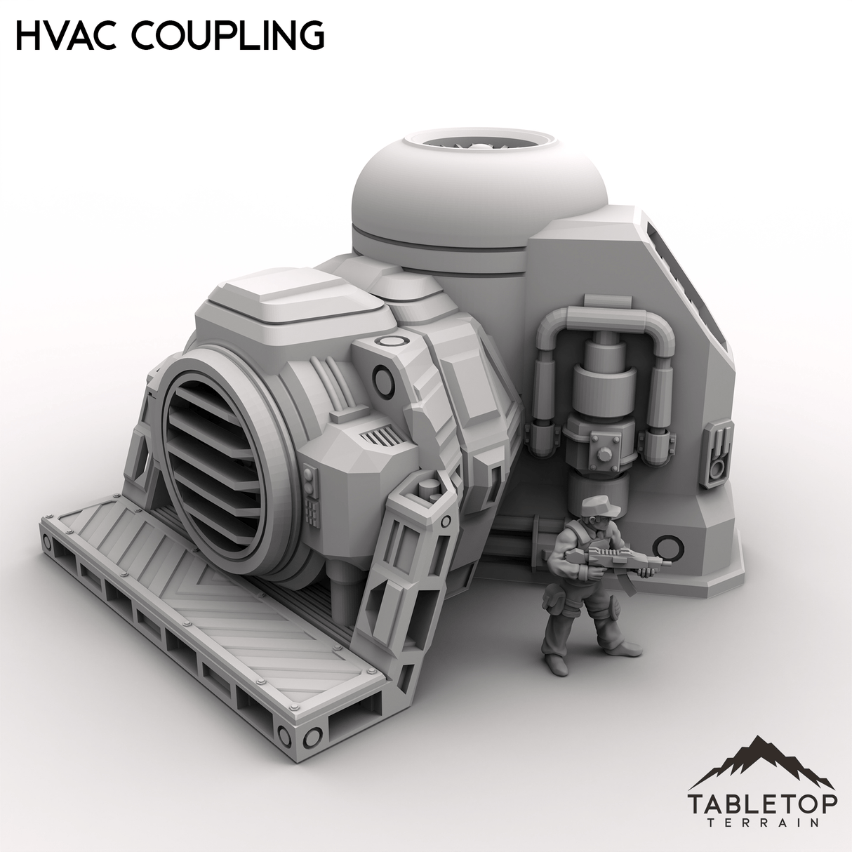 Tabletop Terrain Building HVAC Coupling