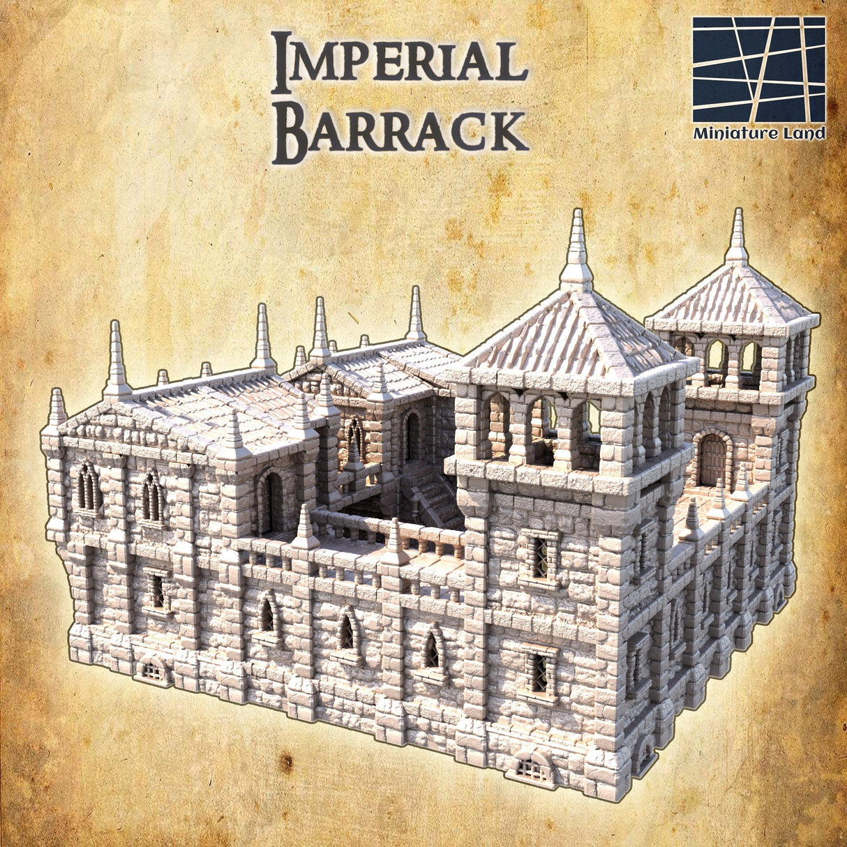 Tabletop Terrain Building Imperial Barrack