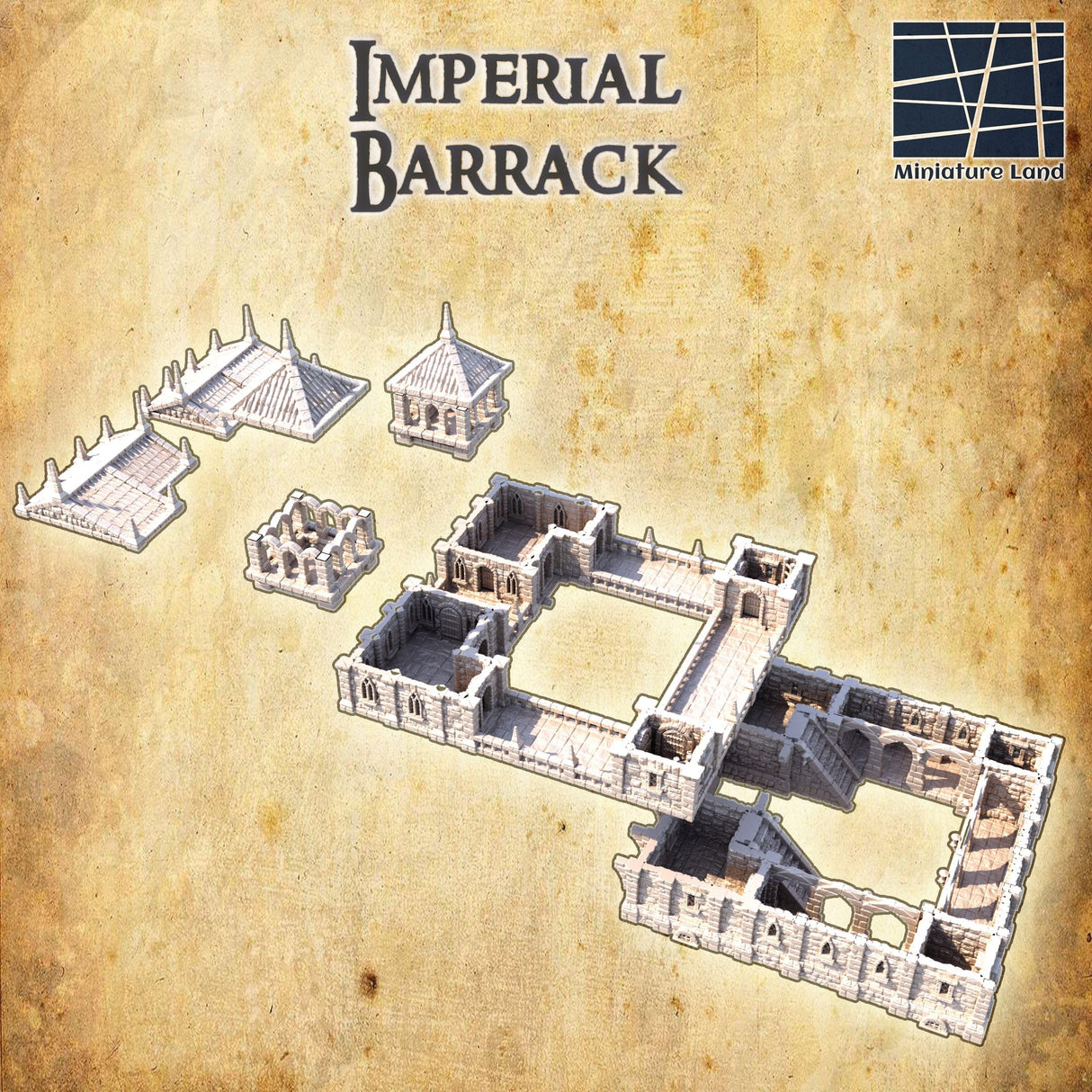 Tabletop Terrain Building Imperial Barrack