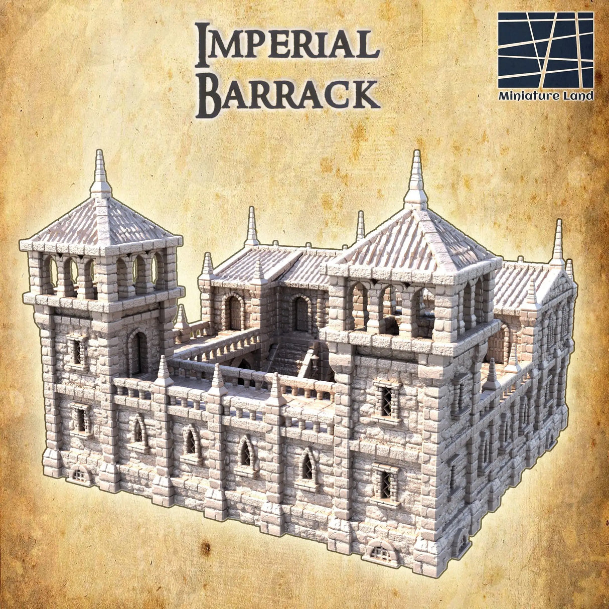 Tabletop Terrain Building Imperial Barracks