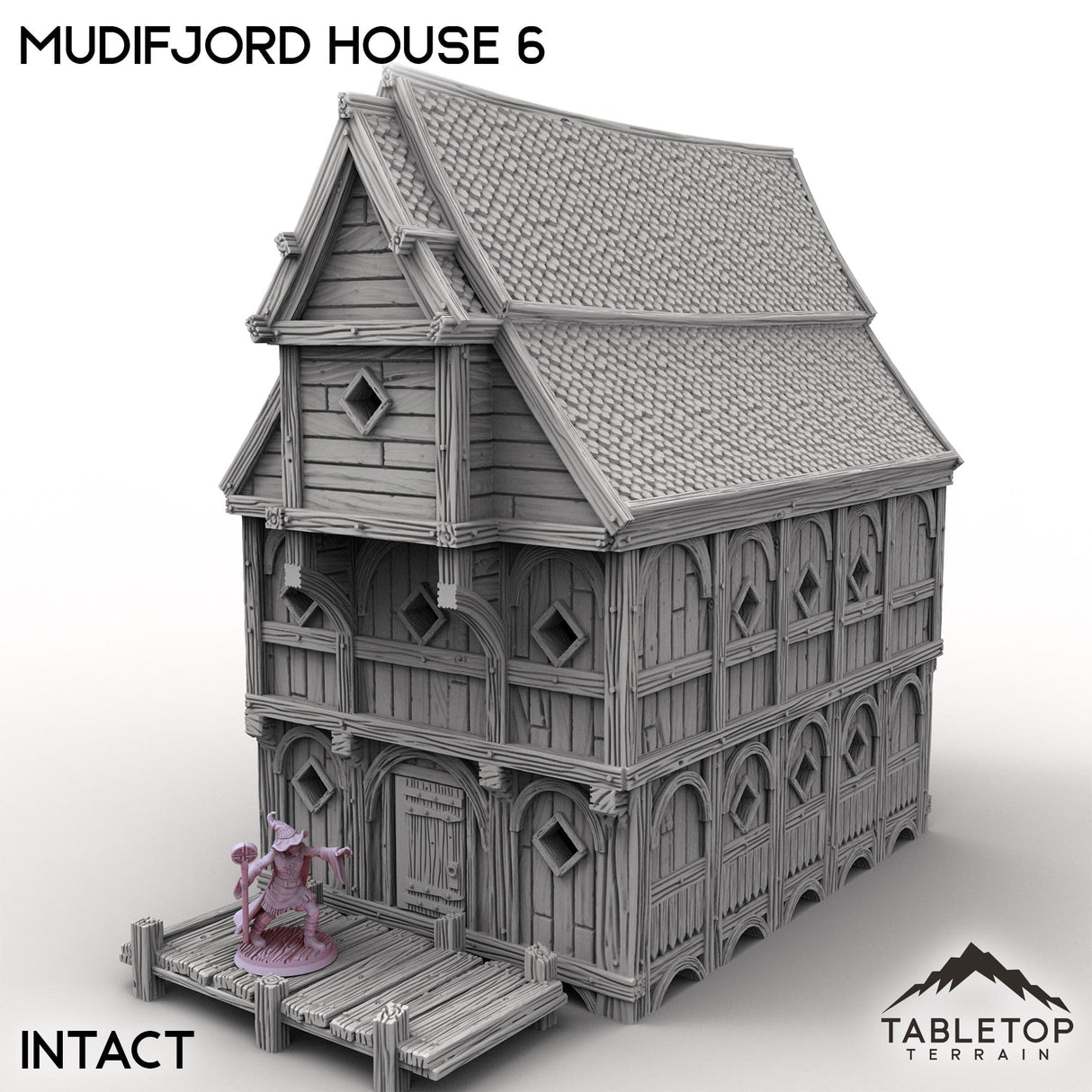 Tabletop Terrain Building Intact / 32mm Mudifjord House 6