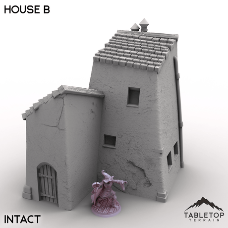 Tabletop Terrain Building Intact / 32mm Vexed Village - House B