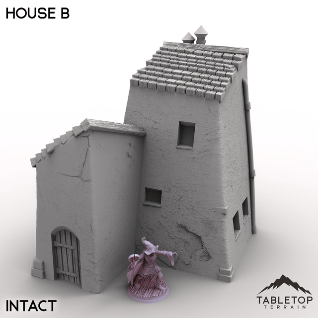 Tabletop Terrain Building Intact / 32mm Vexed Village - House B