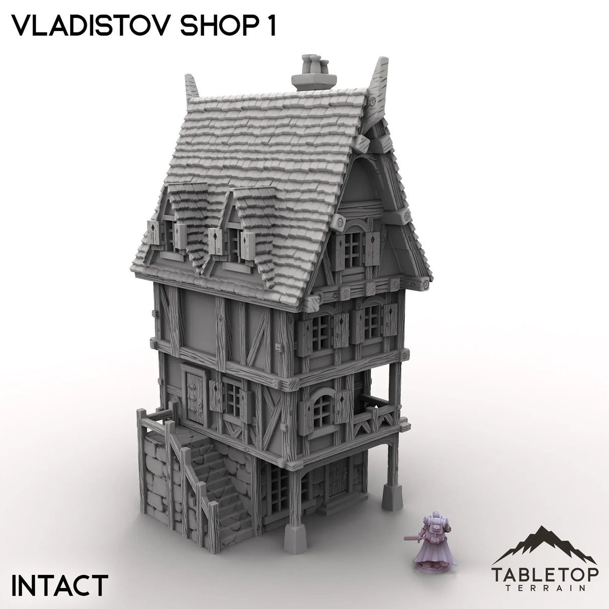 Tabletop Terrain Building Intact / 32mm Vladistov Shop 1