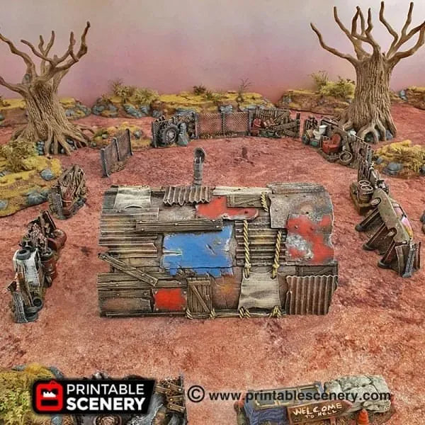 Tabletop Terrain Building Isolation Bunker - Apocalyptic Building