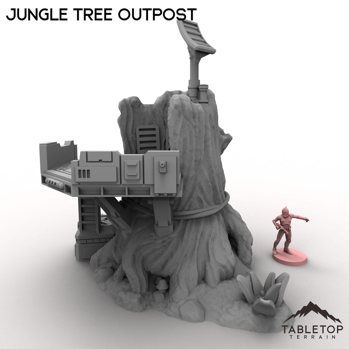 Tabletop Terrain Building Jungle Tree Outpost