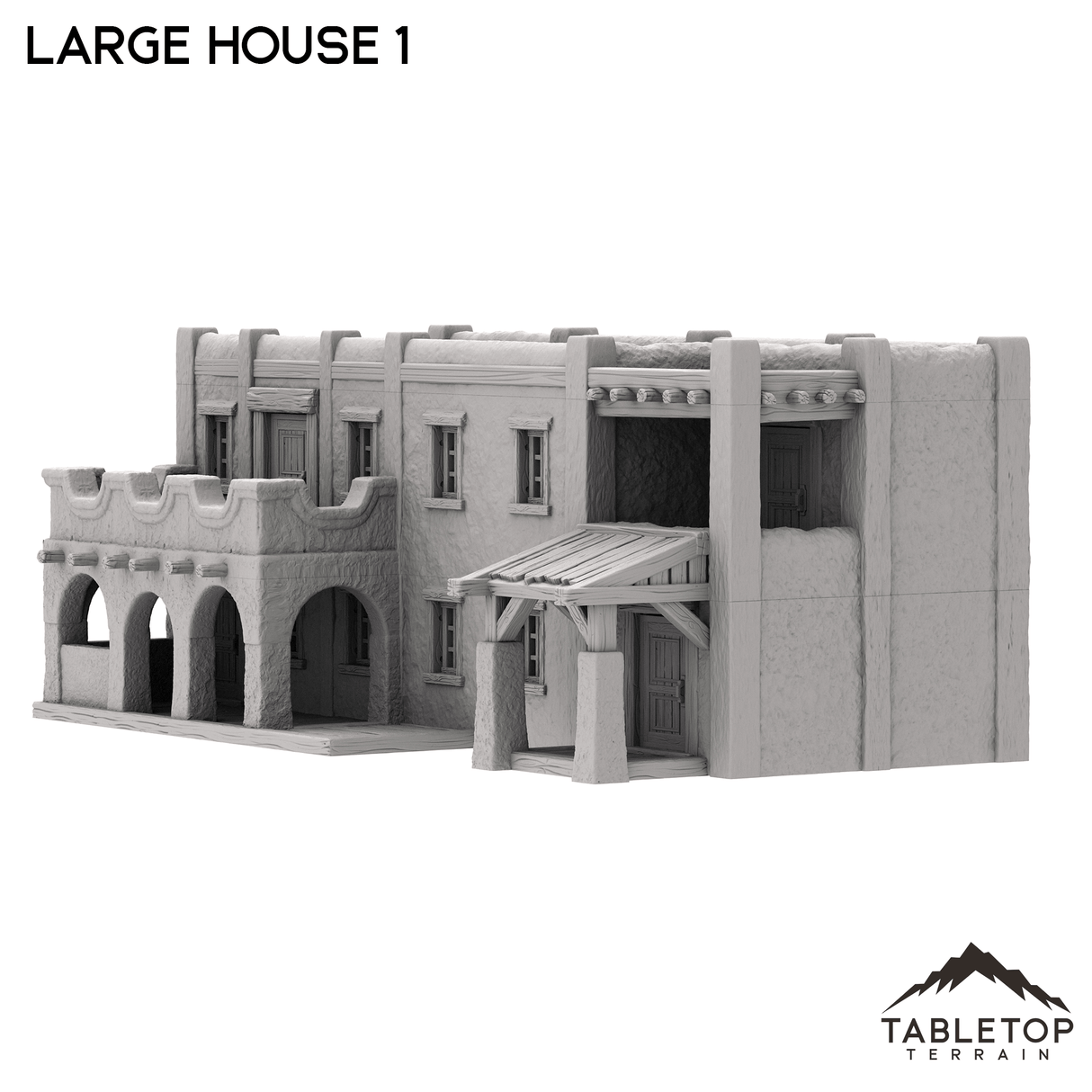 Tabletop Terrain Building Large House 1 - Old Wild Western Rush