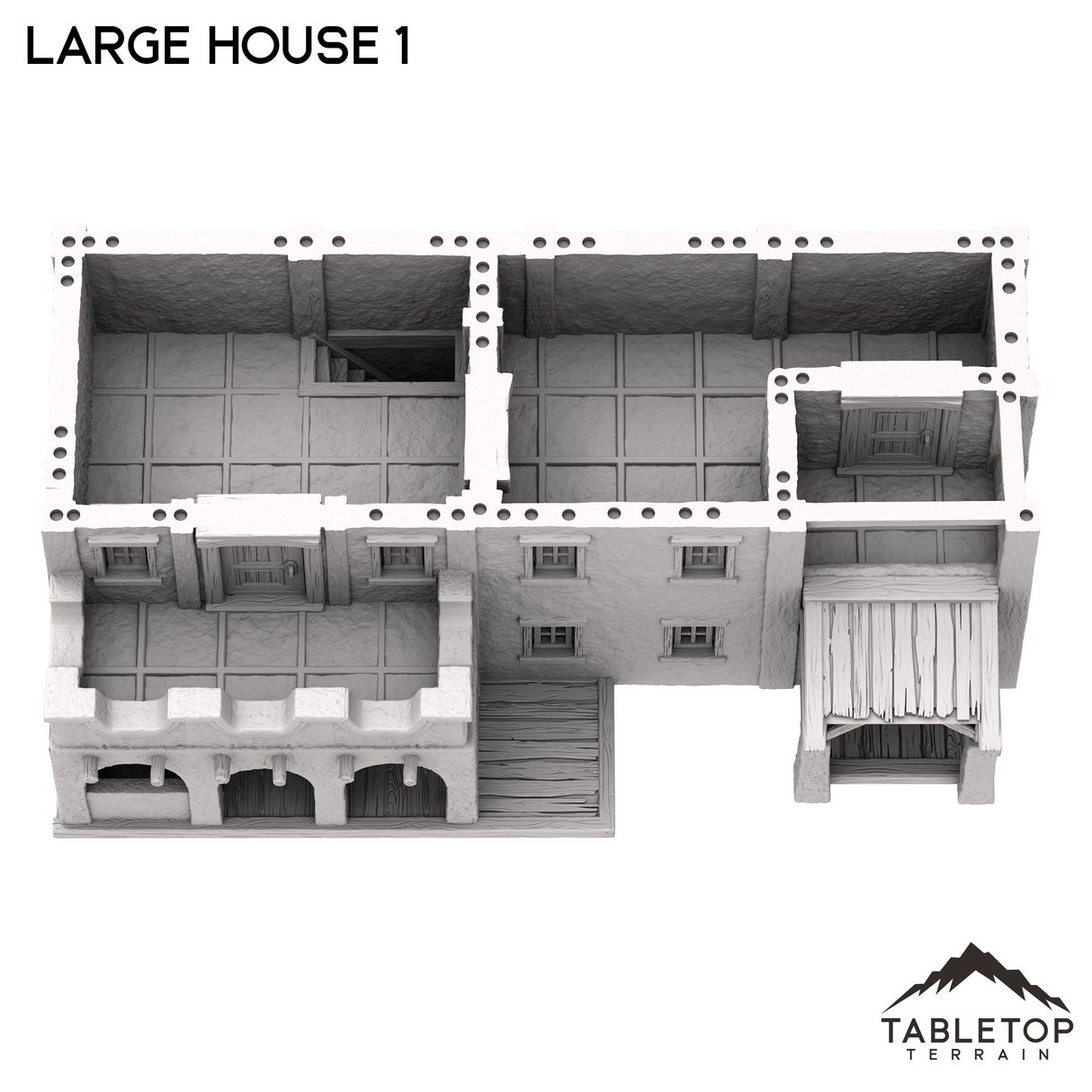 Tabletop Terrain Building Large House 1 - Old Wild Western Rush