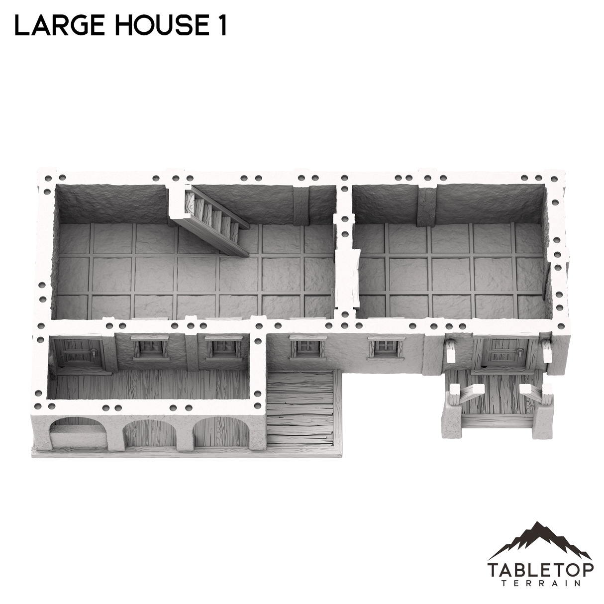 Tabletop Terrain Building Large House 1 - Old Wild Western Rush
