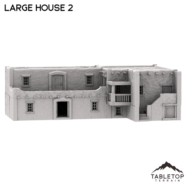 Tabletop Terrain Building Large House 2 - Old Wild Western Rush