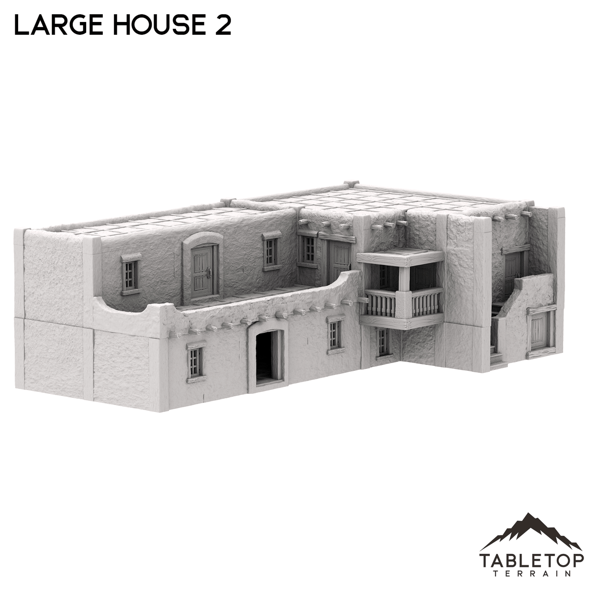 Tabletop Terrain Building Large House 2 - Old Wild Western Rush