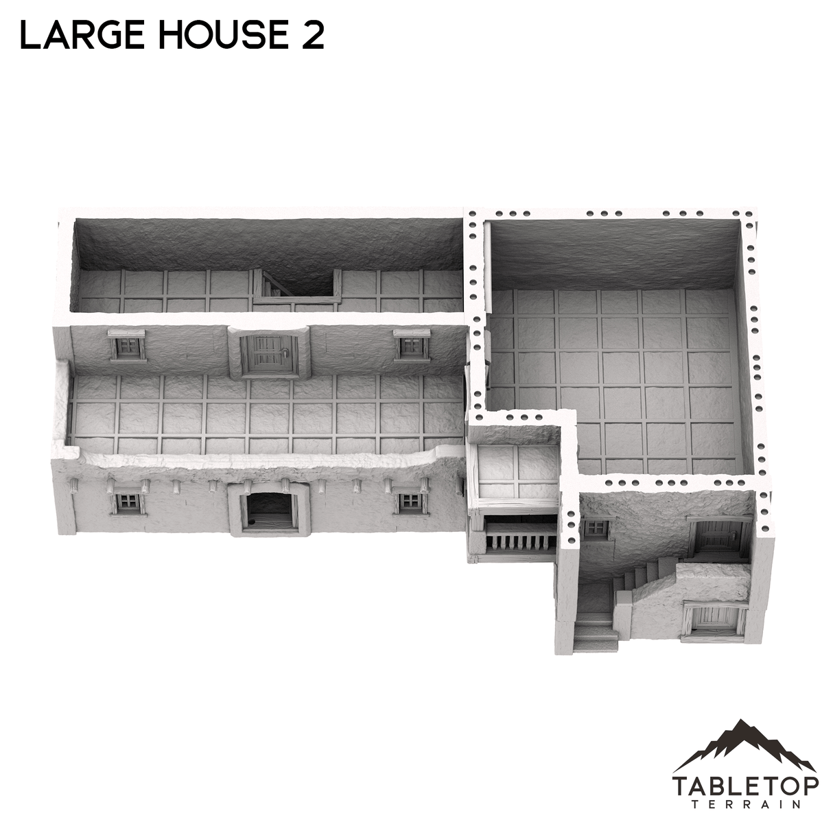 Tabletop Terrain Building Large House 2 - Old Wild Western Rush