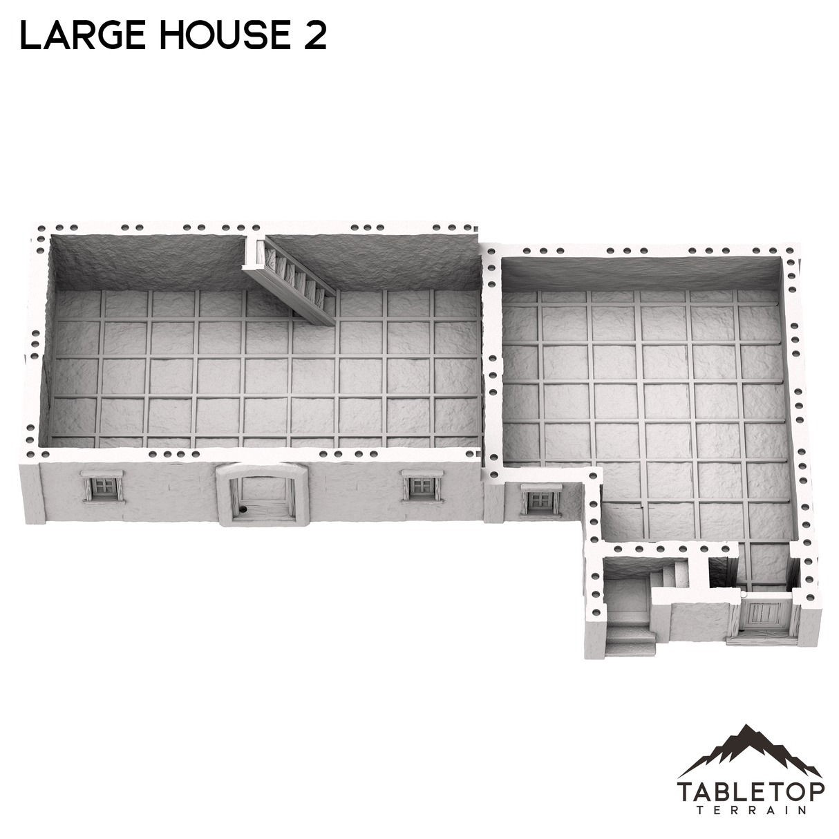 Tabletop Terrain Building Large House 2 - Old Wild Western Rush