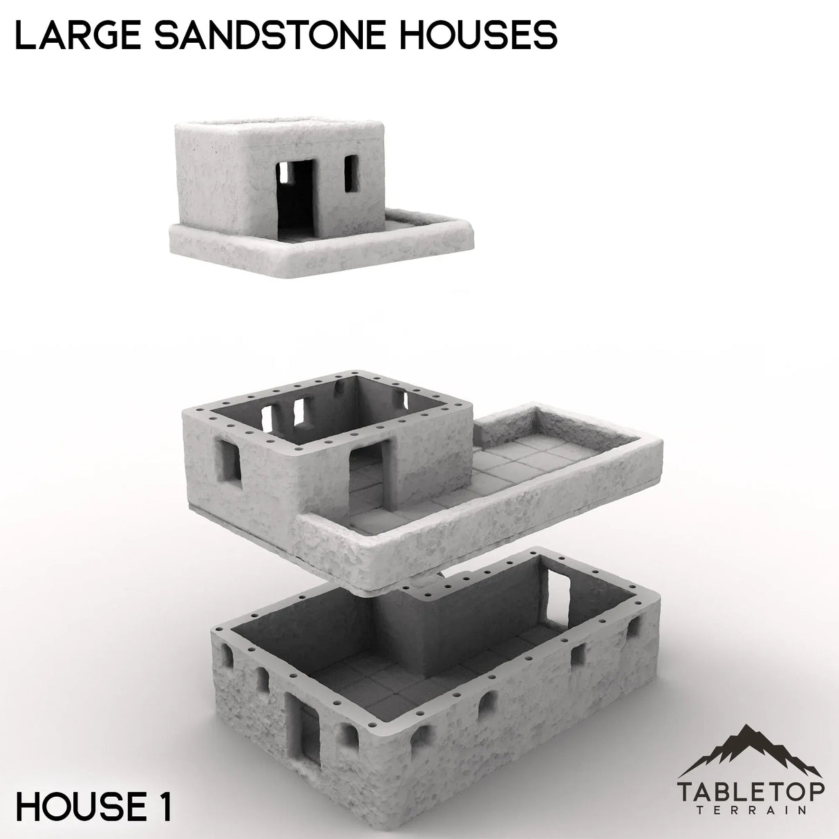 Tabletop Terrain Building Large Sandstone Houses