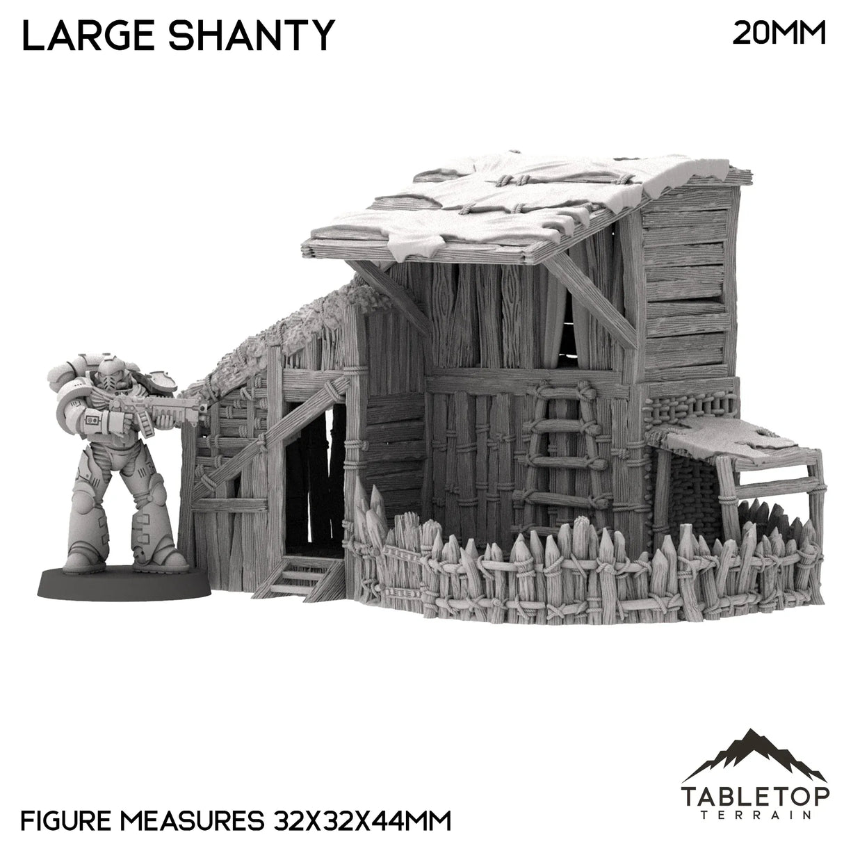 Tabletop Terrain Building Large Shanty - Country & King - Fantasy Historical Building