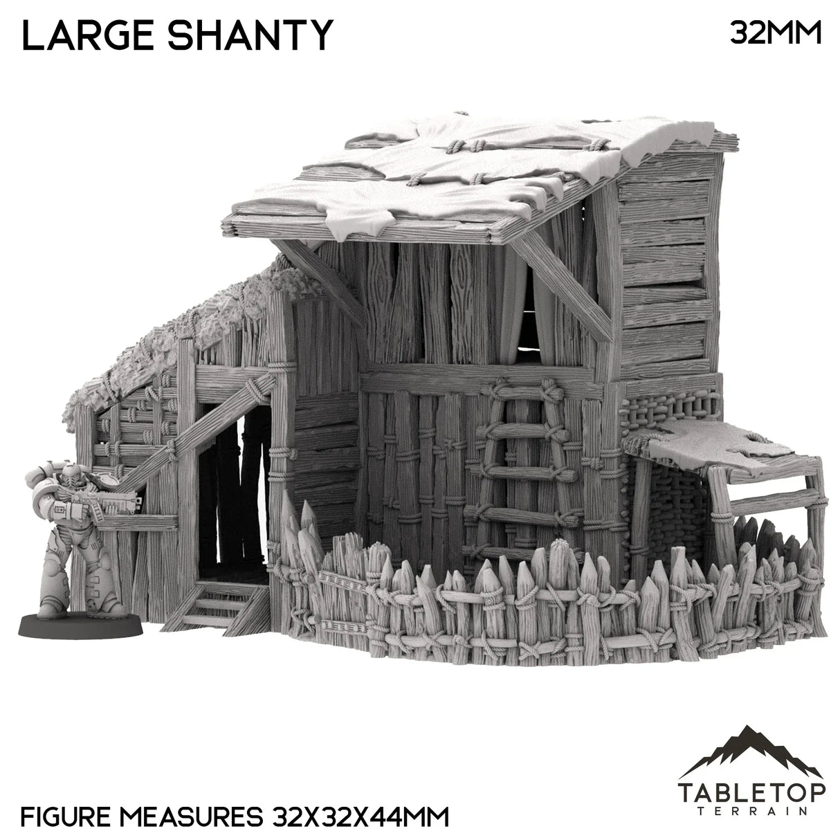 Tabletop Terrain Building Large Shanty - Country & King - Fantasy Historical Building