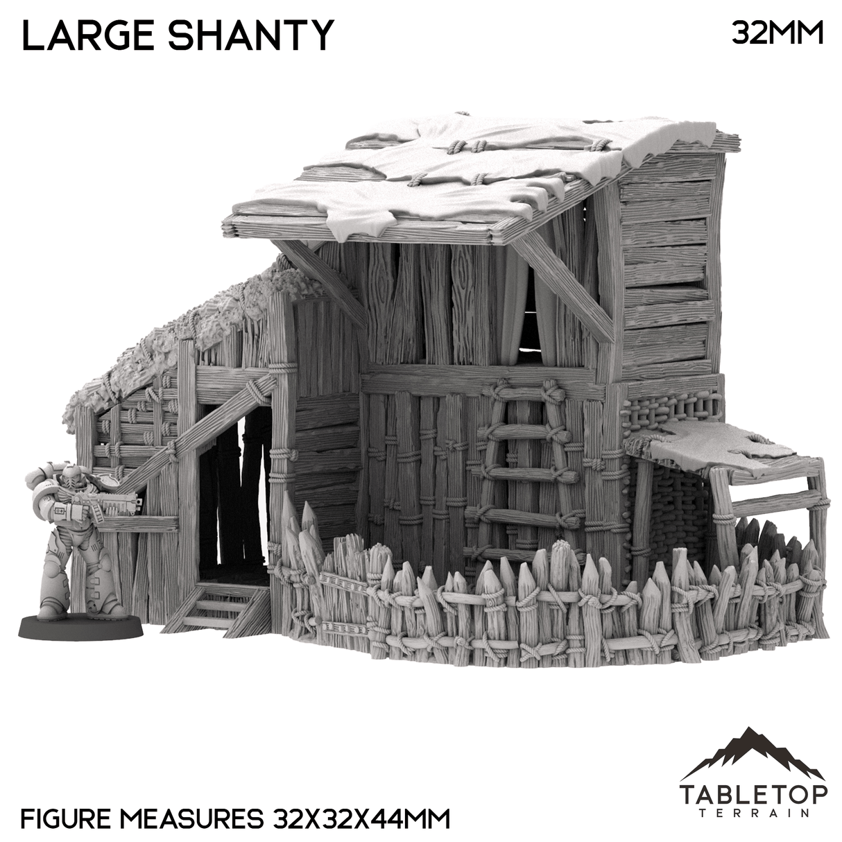 Tabletop Terrain Building Large Shanty - Country & King - Fantasy Historical Building