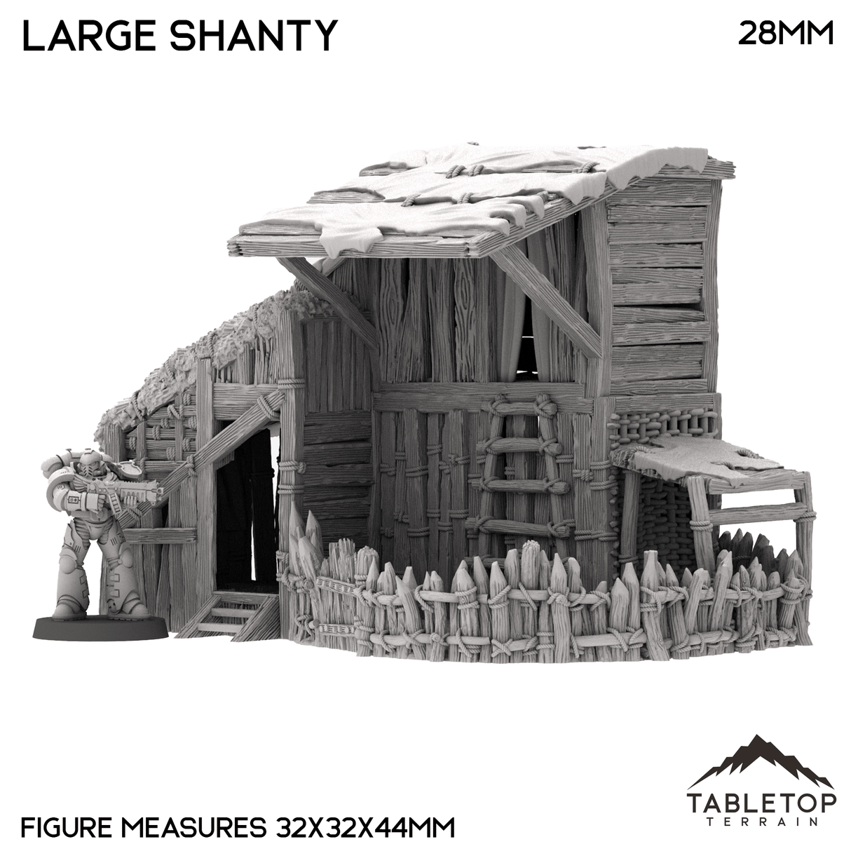 Tabletop Terrain Building Large Shanty - Country & King - Fantasy Historical Building