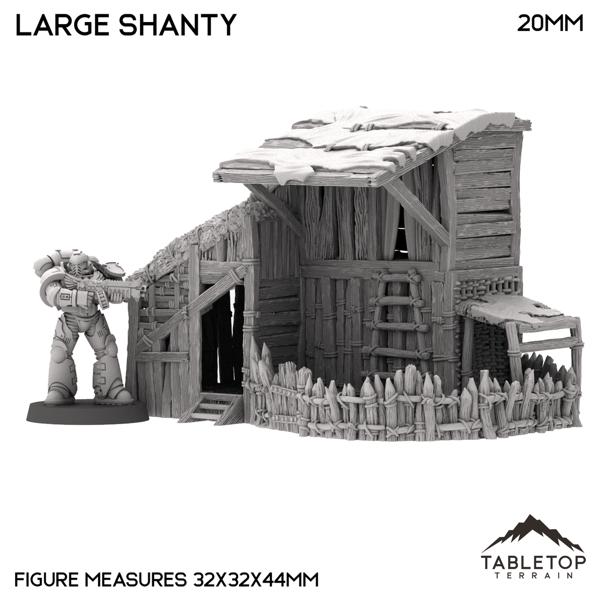 Tabletop Terrain Building Large Shanty - Country & King - Fantasy Historical Building