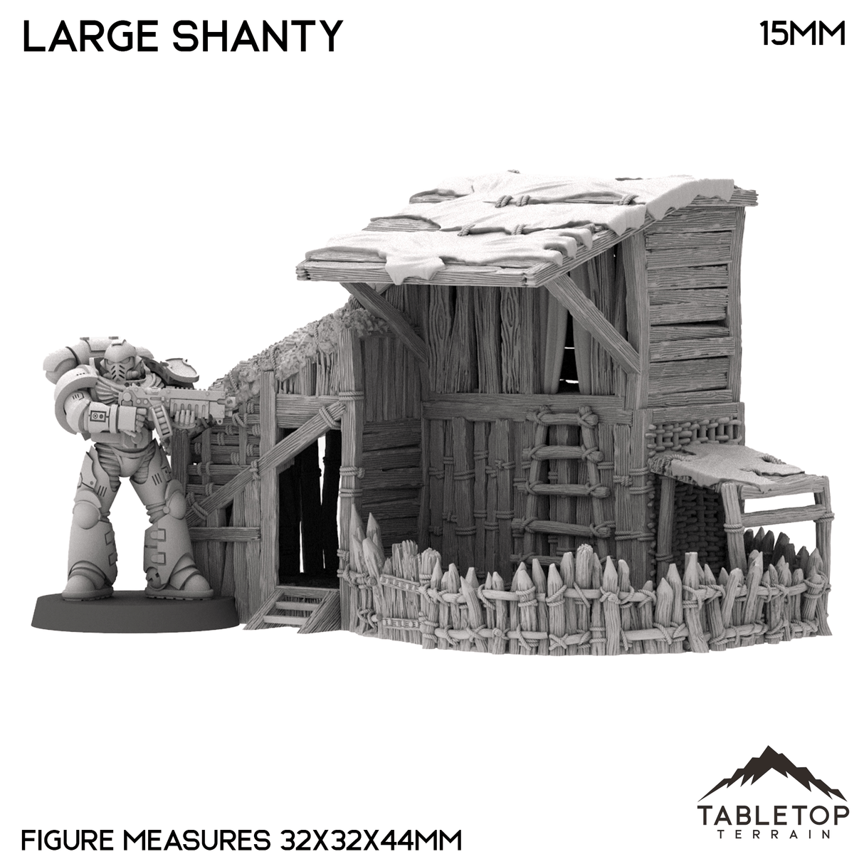 Tabletop Terrain Building Large Shanty - Country & King - Fantasy Historical Building