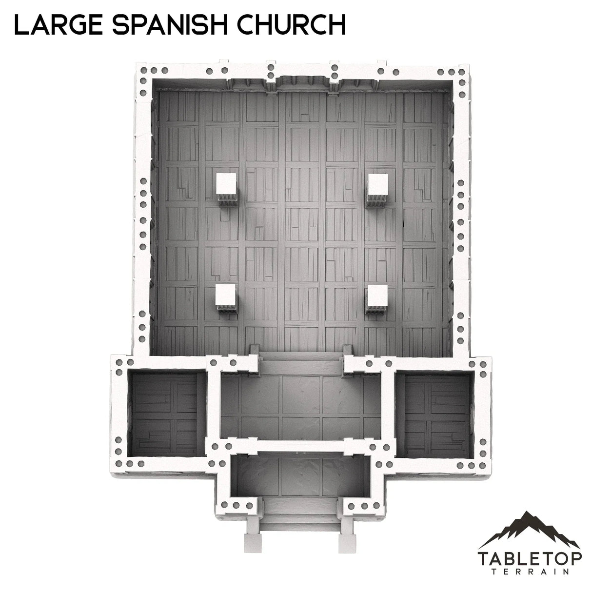 Tabletop Terrain Building Large Spanish Church - Old Wild Western Rush