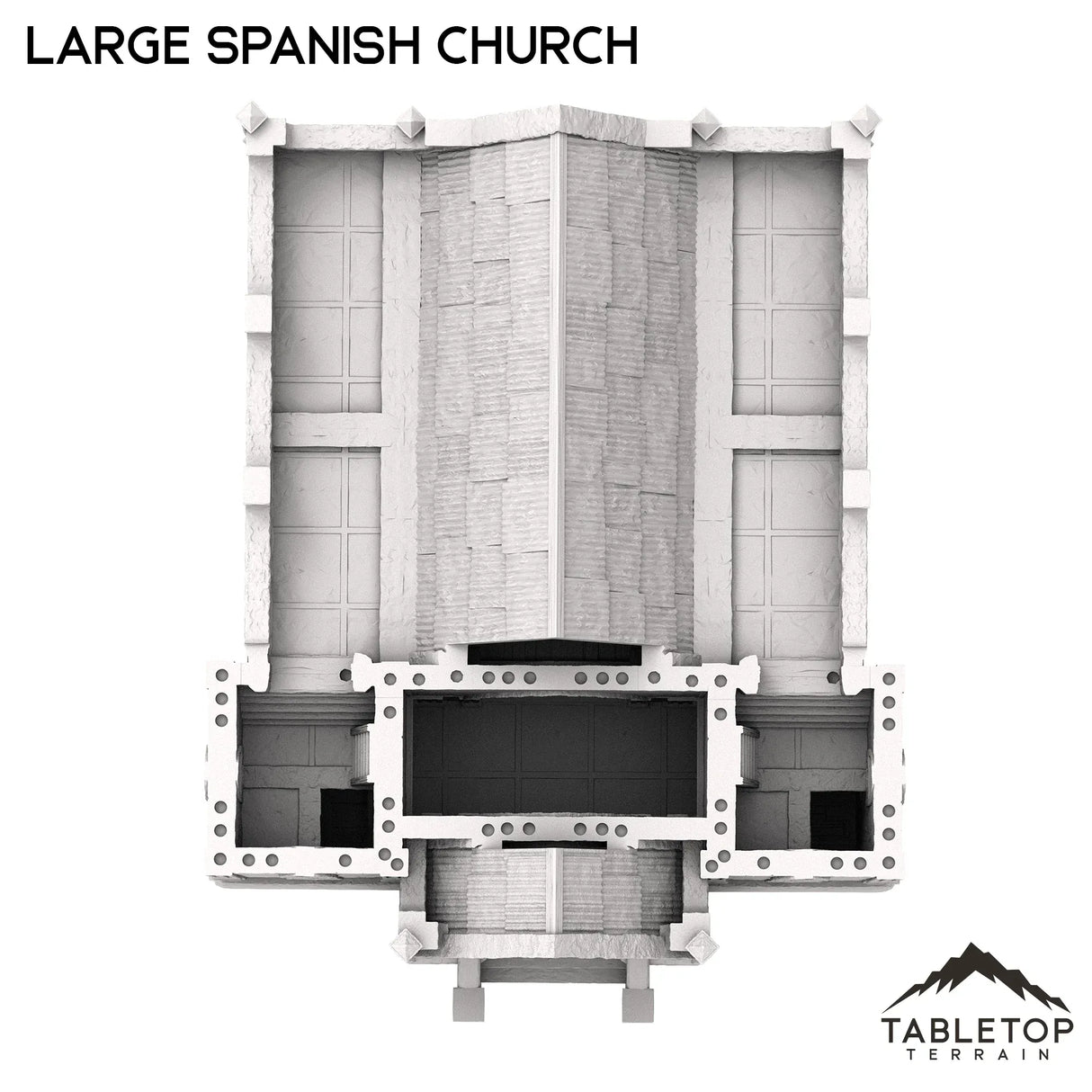 Tabletop Terrain Building Large Spanish Church - Old Wild Western Rush