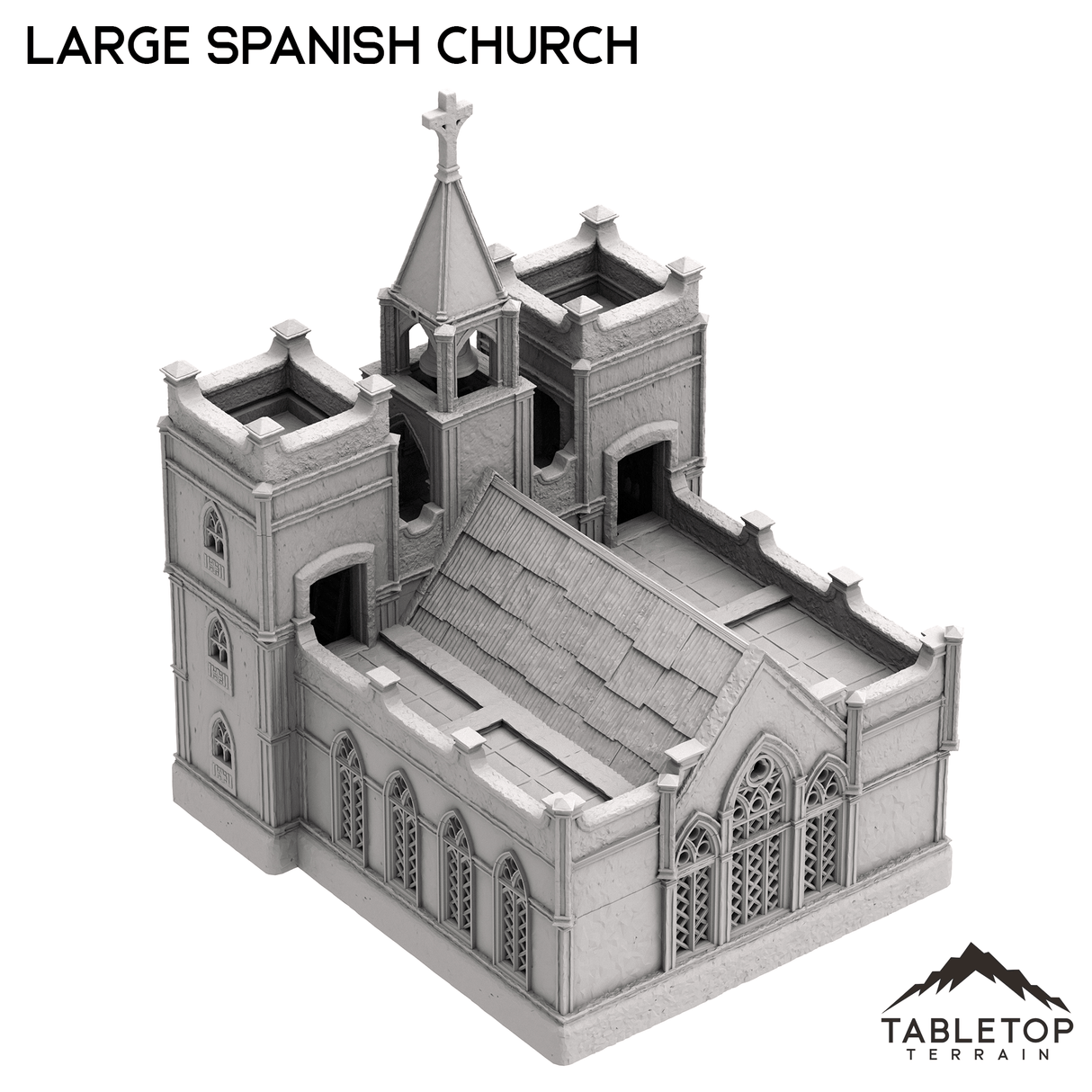 Tabletop Terrain Building Large Spanish Church - Old Wild Western Rush